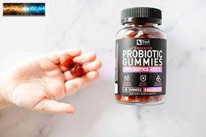 Probiotic Gummies for Adults and Kids (60 Count | 5 Billion CFU) w/Organic Berry