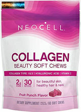 Cargar imagen en el visor de la galería, NeoCell Beauty Bursts Collagen Soft Chews, 2,000mg Collagen Types 1 &amp; 3, Fruit P
