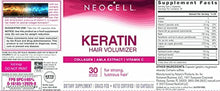 Load image into Gallery viewer, NeoCell Keratin Hair Volumizer, Enhance Hair Strength, Grass-Fed Collagen, Glute
