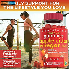 Charger l&#39;image dans la galerie, Organic Apple Cider Vinegar Gummies | 60 ACV Gummies with The Mother | Supports
