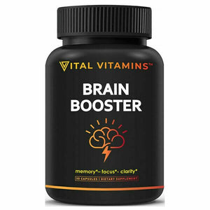 Vital Vitamins Brain Booster Nootropics Enhance Focus Memory Clarity 30 Caps