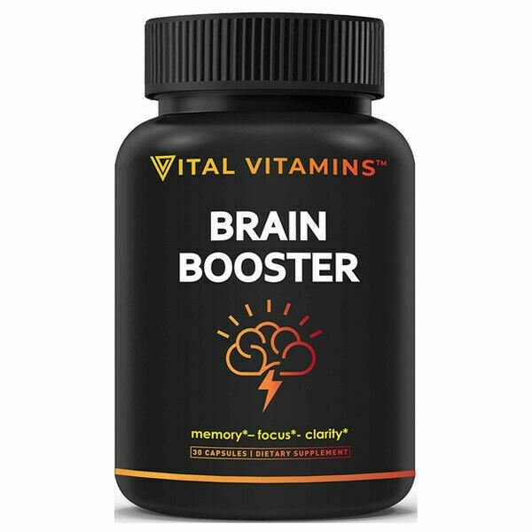 Vital Vitamins Brain Booster Nootropics Enhance Focus Memory Clarity 30 Caps
