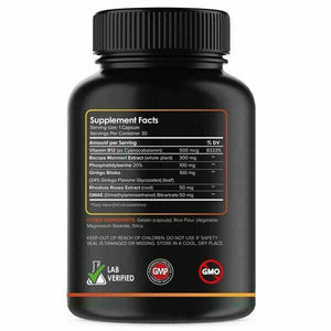 Vital Vitamins Brain Booster Nootropics Enhance Focus Memory Clarity 30 Caps