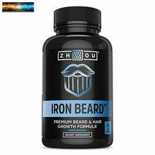 Carica l&#39;immagine nel visualizzatore di Gallery, Zhou Iron Beard | Growth Vitamin Supplement for Men | 30 Servings, 60 Capsules
