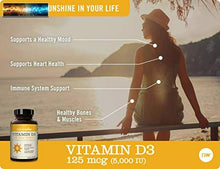 Load image into Gallery viewer, NatureWise Vitamin D3 5000iu (125 mcg) 1 Year Supply for Healthy Muscle Function
