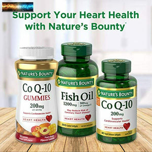 Nature’s Bounty Fish Oil, 1200mg, 360mcg of Omega-3, 200 Rapid Release Softgel