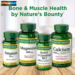 Magnesium by Nature’s Bounty, 500mg Magnesium Tablets for Bone & Muscle Health