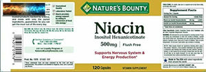 Nature's Bounty Niacin Flush Free 500 mg