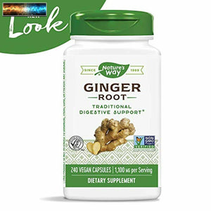 Nature's Way Premium Herbal Ginger Root, 1,100 mg per serving, 240 Capsules