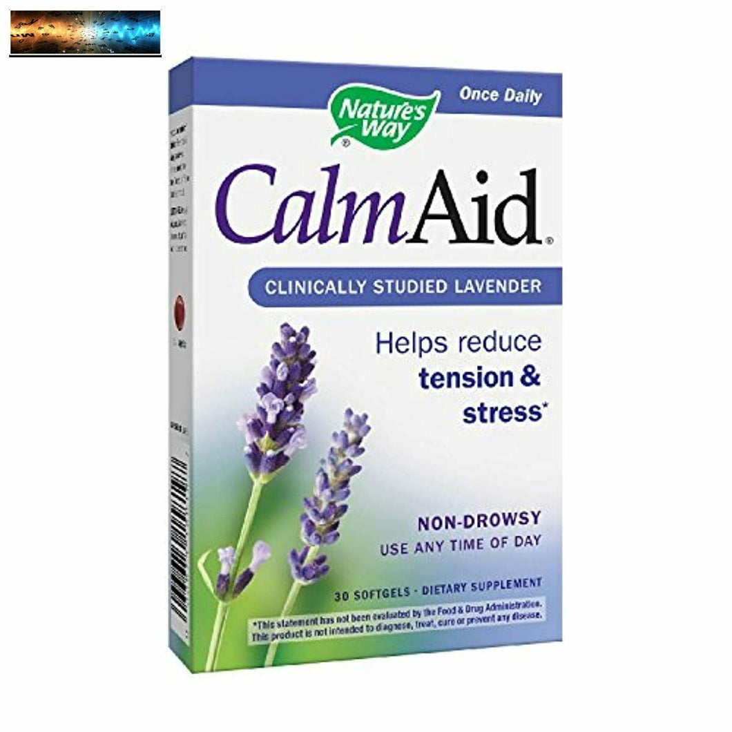 Nature's Way CalmAid, Non-drowsy clinically Studied Lavender, Easy-to-Swallow, G