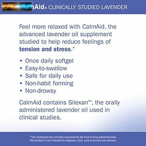 Nature's Way CalmAid, Non-drowsy clinically Studied Lavender, Easy-to-Swallow, G