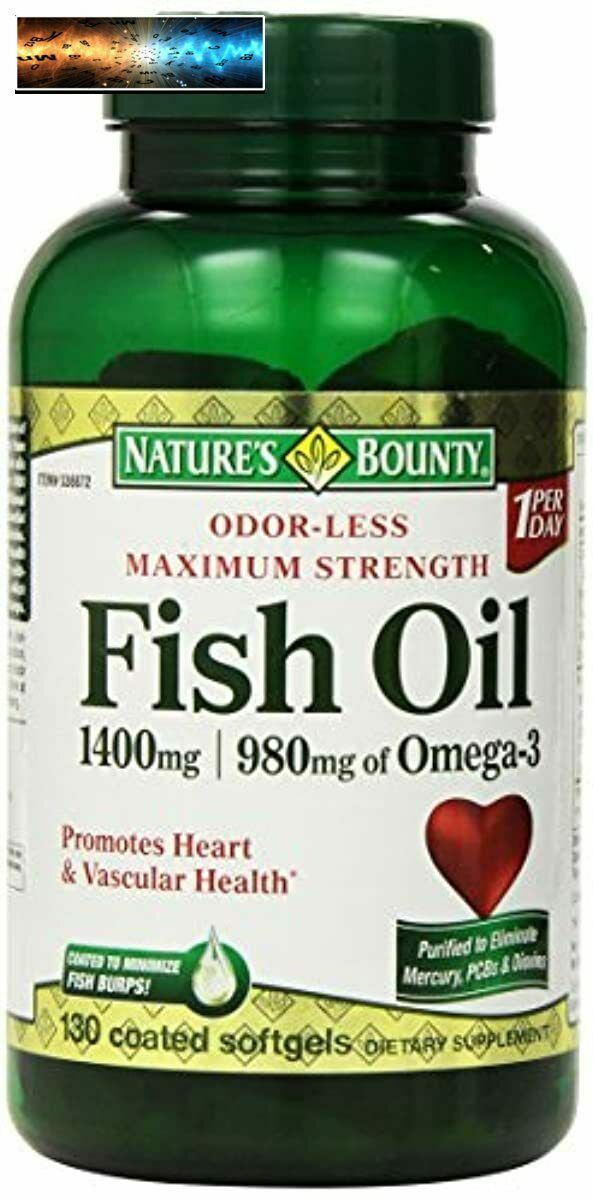 Nature's Bounty Fish Oil 1400 Mg 130 Softgels