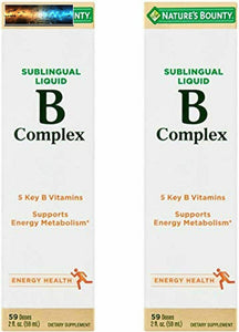 Nature's Bounty Vitamin B Complex sublingual Liquid, 2 Oz (Pack of 2)