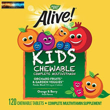 將圖片載入圖庫檢視器 Nature&#39;s Way Alive! Children&#39;s Premium Chewable Multivitamin, Gluten Free, 120 C
