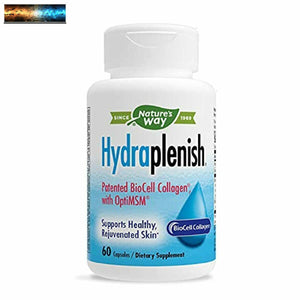 Nature’s Way Hydraplenish, with Patented BioCell Collagen, OptiMSM, Supports S
