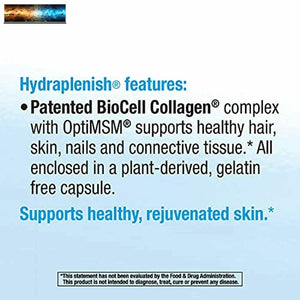 Nature’s Way Hydraplenish, with Patented BioCell Collagen, OptiMSM, Supports S