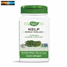 Load image into Gallery viewer, Nature&#39;s Way Kelp 600 mg Non-GMO Project Verified Gluten Free Vegetarian; 180 Co
