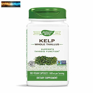 Nature's Way Kelp 600 mg Non-GMO Project Verified Gluten Free Vegetarian; 180 Co