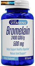 Load image into Gallery viewer, Bromelain 500mg - 180 Capsules - Bromelain Supplement - Proteolytic Enzymes from
