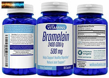 Load image into Gallery viewer, Bromelain 500mg - 180 Capsules - Bromelain Supplement - Proteolytic Enzymes from
