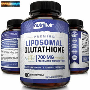 NutriFlair Liposomal Glutathione Setria® 700mg - Pure Reduced, Stable, Active F