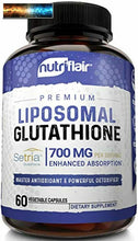 Load image into Gallery viewer, NutriFlair Liposomal Glutathione Setria® 700mg - Pure Reduced, Stable, Active F
