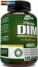 Carica l&#39;immagine nel visualizzatore di Gallery, NutriFlair DIM Supplement 400mg with Bioperine, 120 Capsules - Diindolylmethane
