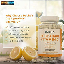 이미지를 갤러리 뷰어에 로드 , Natural Liposomal Vitamin C - 200 Capsules, 1500mg, Immune System &amp; Collagen Boo
