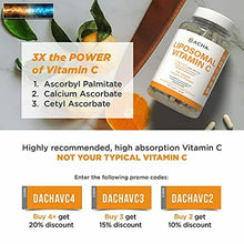 Load image into Gallery viewer, Natural Liposomal Vitamin C - 200 Capsules, 1500mg, Immune System &amp; Collagen Boo
