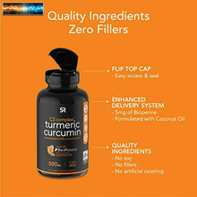 Load image into Gallery viewer, Turmeric Curcumin C3 Complex 500mg, Enhanced with Black Pepper &amp; Organic Coconut
