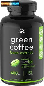 SVETOL Green Coffee Bean Extract, 90 Liquid Softgels with 400mg of Clinically-Pr