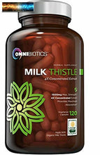 Load image into Gallery viewer, Organic Milk Thistle Capsules, 1500mg 4X Concentrated Extract with Silymarin is
