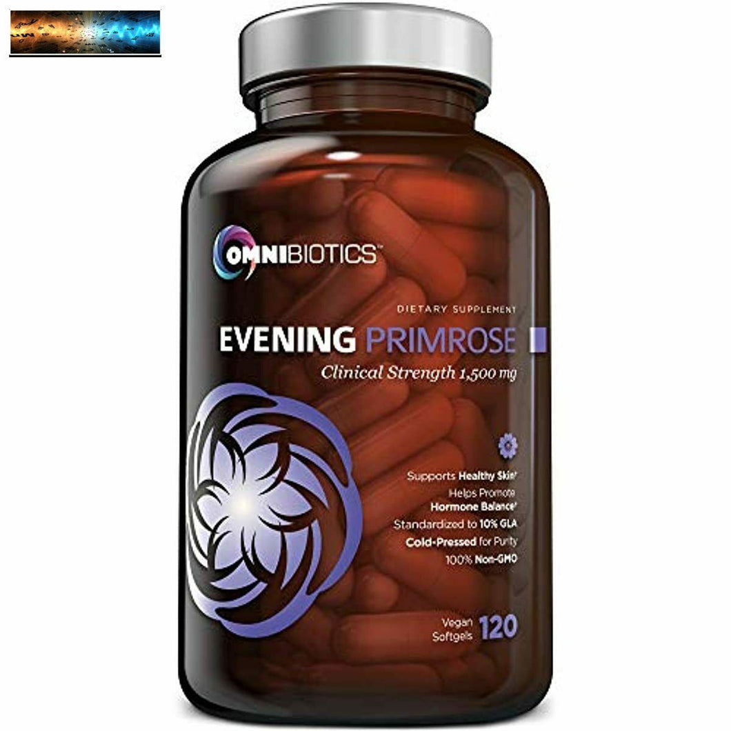 Organic Evening Primrose Oil | Clinical Strength 1,500 mg | 10% GLA | Cold-Press