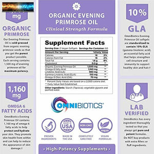 Organic Evening Primrose Oil | Clinical Strength 1,500 mg | 10% GLA | Cold-Press