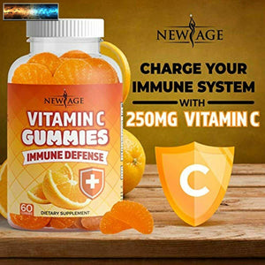 Vitamin C Gummies by New Age - Vitamin C 250mg Gummy - Supports Immune System &