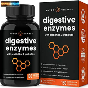 Digestive Enzymes with Prebiotics & Probiotics 180 Vegan Capsules - Better Diges