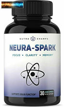 Cargar imagen en el visor de la galería, NeuraSpark Premium Brain Supplement for Focus, Memory, Energy, Clarity - Nootrop
