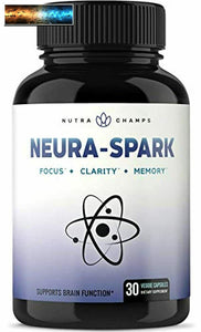 NeuraSpark Premium Brain Supplement for Focus, Memory, Energy, Clarity - Nootrop