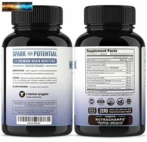 NeuraSpark Premium Brain Supplement for Focus, Memory, Energy, Clarity - Nootrop