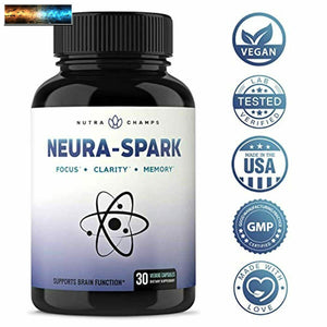 NeuraSpark Premium Brain Supplement for Focus, Memory, Energy, Clarity - Nootrop