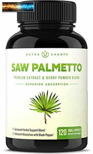 Saw Palmetto Supplement for Prostate Health [Extra Strength] 600mg Complex with