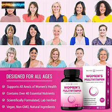 Load image into Gallery viewer, Women&#39;s Daily Multivitamin Supplement - Vegan Capsules with Biotin, Vitamins A B
