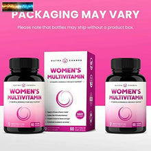 Load image into Gallery viewer, Women&#39;s Daily Multivitamin Supplement - Vegan Capsules with Biotin, Vitamins A B
