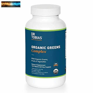 Dr. Tobias Organic Greens Complex Supplement, 120 Tablets