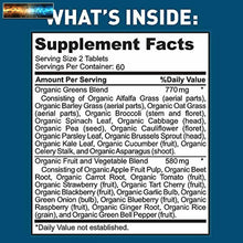 Load image into Gallery viewer, Dr. Tobias Organic Greens Complex Supplement, 120 Tablets
