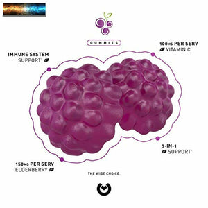 Purefinity Elderberry Gummies – Double Strength Immune Support Gummy Vitamins,