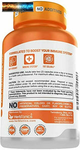 Immunity-C Immune Support Booster Supplement with Vitamin C and Mushrooms - Lion