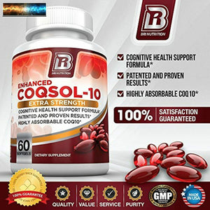 BRI Nutrition COQ10 100mg Ubiquinone Heart Health - 2.6X Higher Total Coenzyme Q
