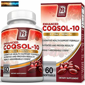 BRI Nutrition COQ10 100mg Ubiquinone Heart Health - 2.6X Higher Total Coenzyme Q