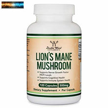 Load image into Gallery viewer, Lions Mane Mushroom Capsules (Two Month Supply - 120 Count) Vegan Supplement - N
